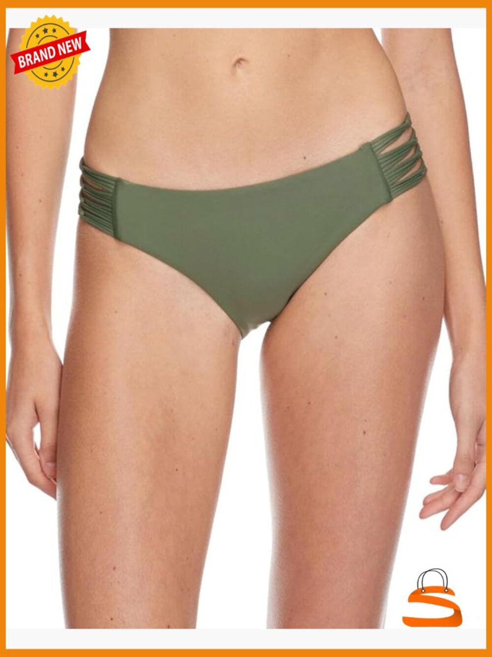 Large Low Rise Bikini Bottoms, Nylon Spandex, Medium Coverage Swimwear